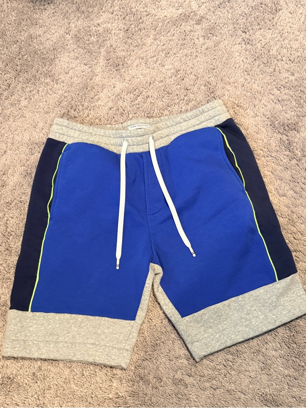 Tommy Hilfiger Sport Heather Gray & Navy Drawstring Shorts
